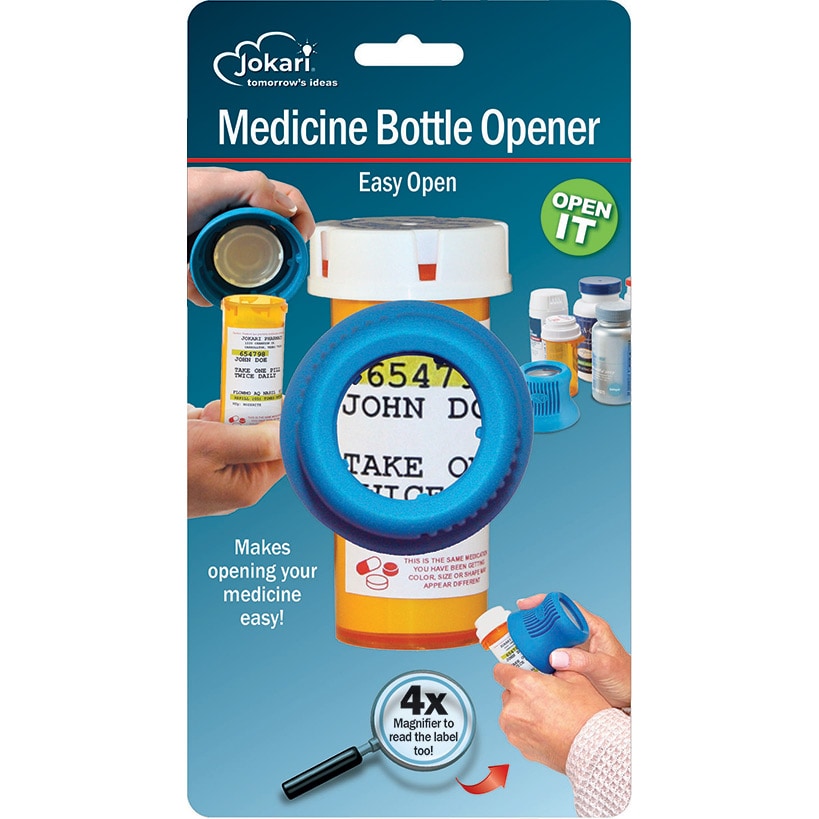 Jokari Easy Open Prescription Medicine Bottle Opener and Magnifying Glass