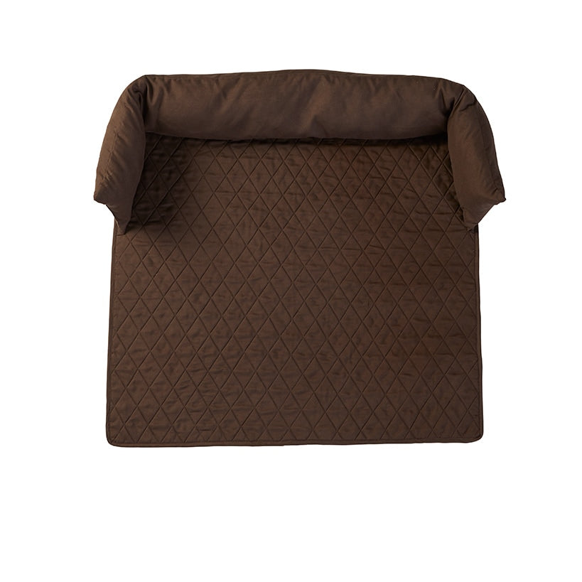 Quilted Pet Bed with Headrest