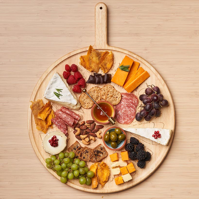 Meg Quinn Rubberwood Cheese Map Board