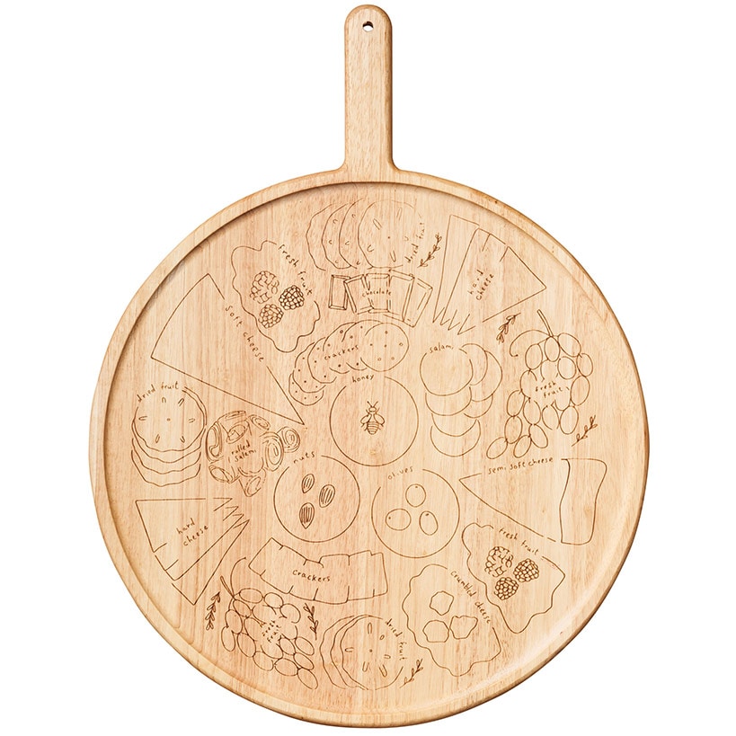 Meg Quinn Rubberwood Cheese Map Board
