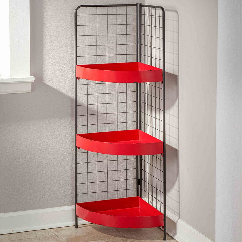 3-Tier Metal Corner Shelves