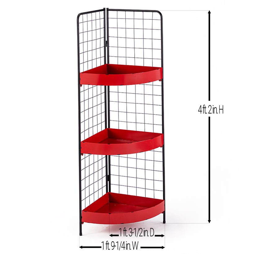 3-Tier Metal Corner Shelves