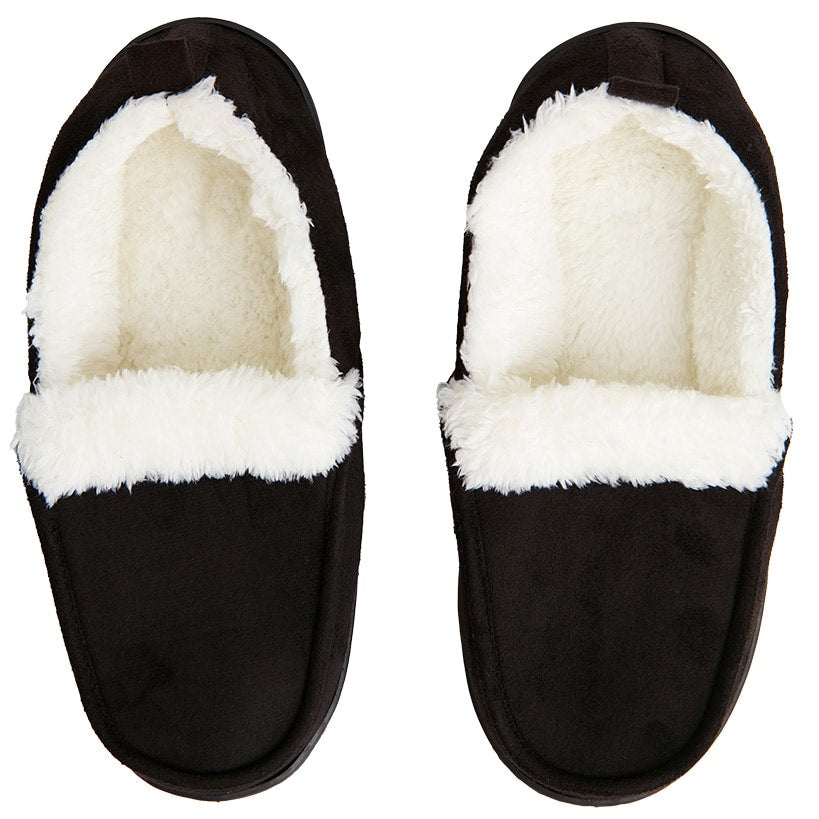 Unisex Fur-Lined Moccasin Slippers