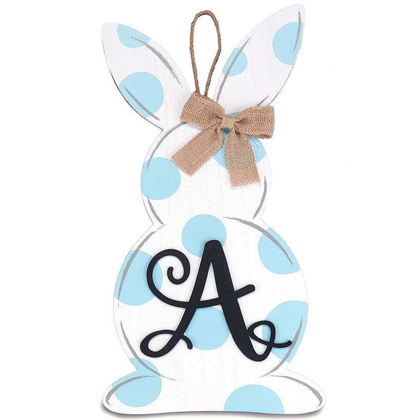 Monogram Easter Bunny Door Hanger