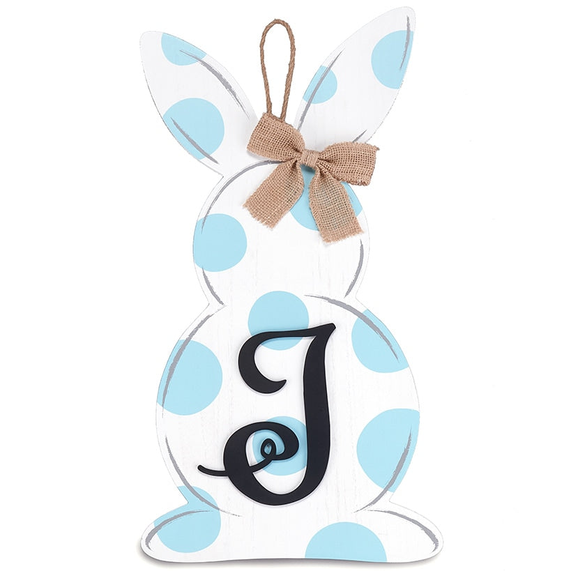 Monogram Easter Bunny Door Hanger