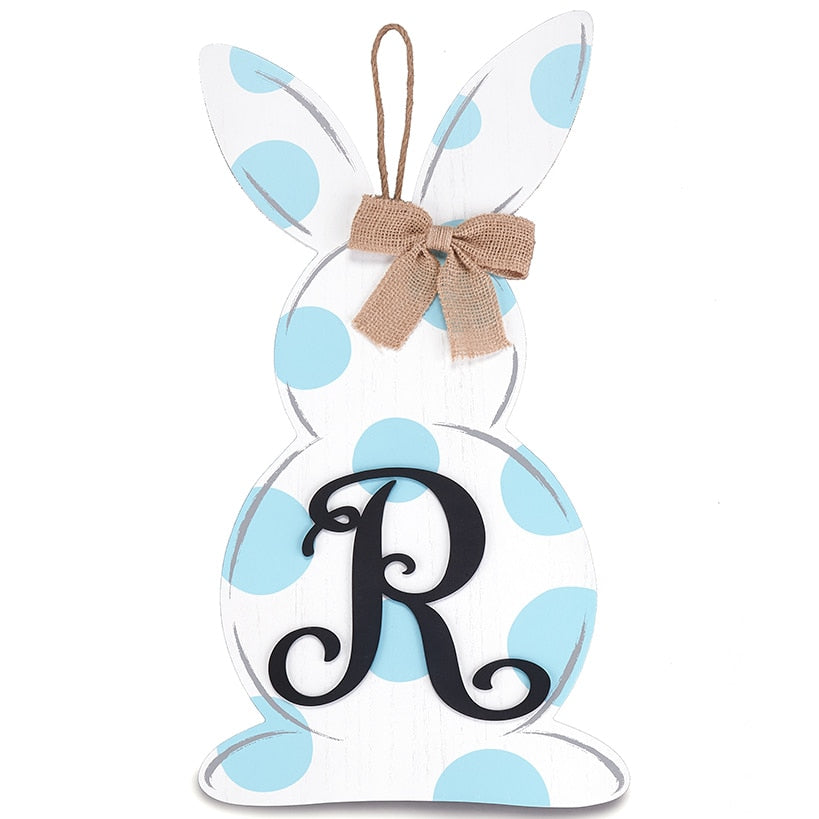 Monogram Easter Bunny Door Hanger