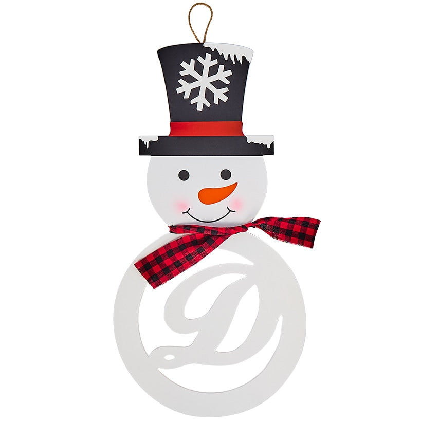 Monogram Snowman Wall Hangings