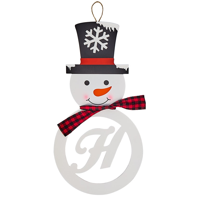 Monogram Snowman Wall Hangings