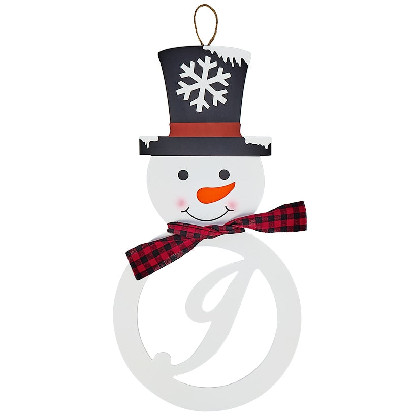 Monogram Snowman Wall Hangings