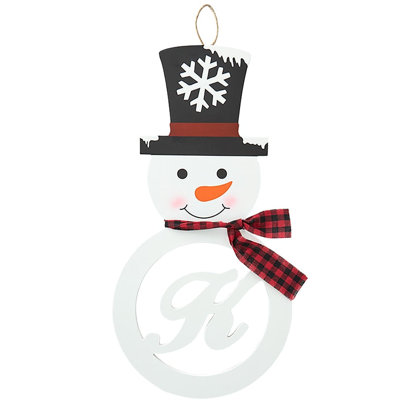 Monogram Snowman Wall Hangings