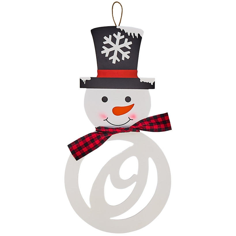 Monogram Snowman Wall Hangings