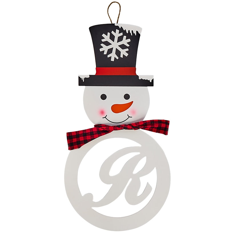 Monogram Snowman Wall Hangings