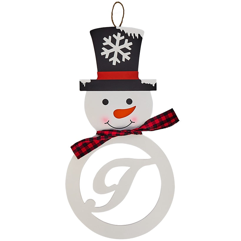Monogram Snowman Wall Hangings