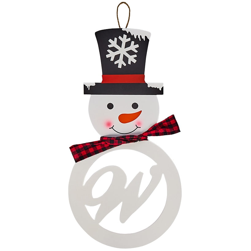 Monogram Snowman Wall Hangings