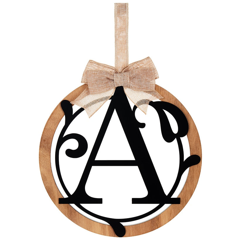 Country Monogram or Welcome Wall Hanging With Bow
