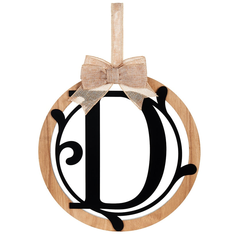Country Monogram or Welcome Wall Hanging With Bow