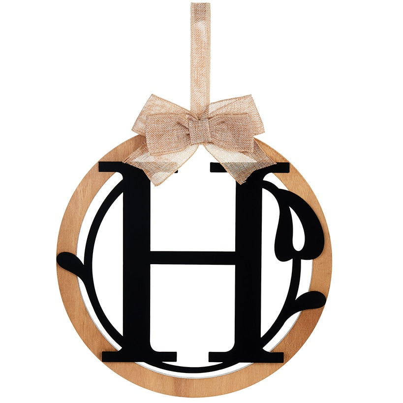 Country Monogram or Welcome Wall Hanging With Bow