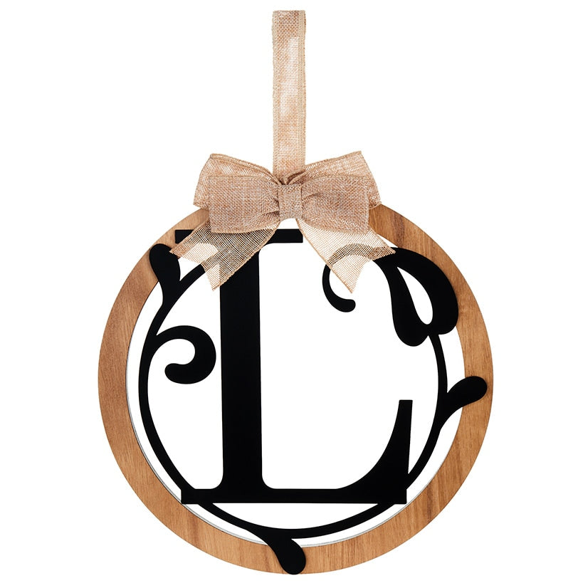Country Monogram or Welcome Wall Hanging With Bow