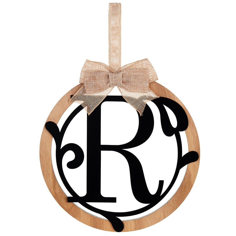 Country Monogram or Welcome Wall Hanging With Bow