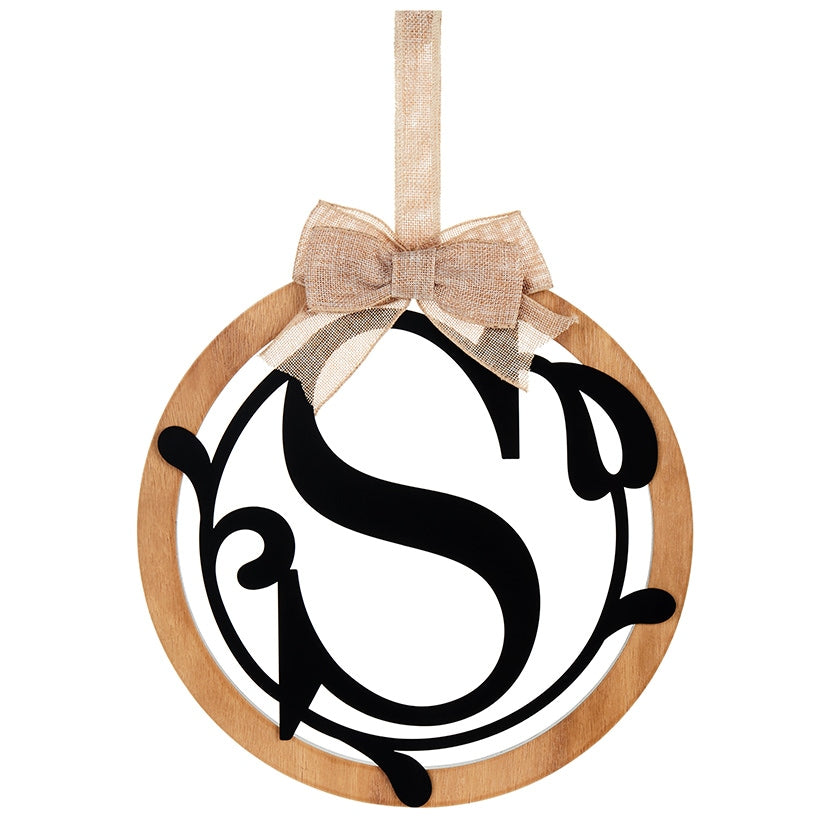 Country Monogram or Welcome Wall Hanging With Bow