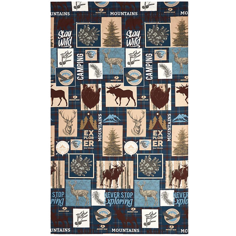 Mossy Oak Never Stop Exploring Window Panel 50" x 63" or 50" x 84"
