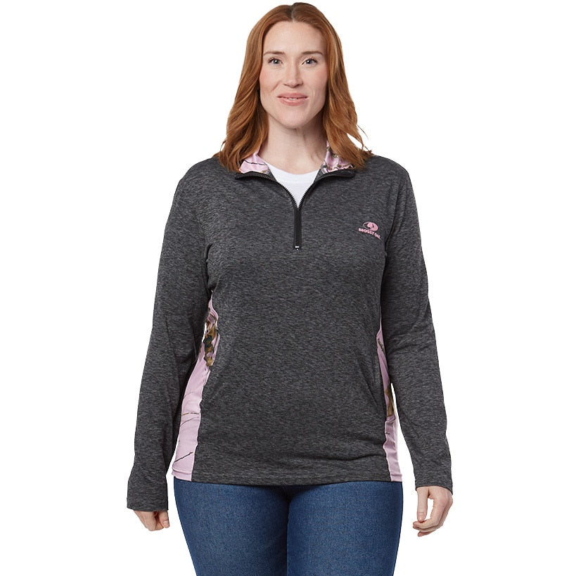 Mossy Oak Women's Quarter Zip Pullover