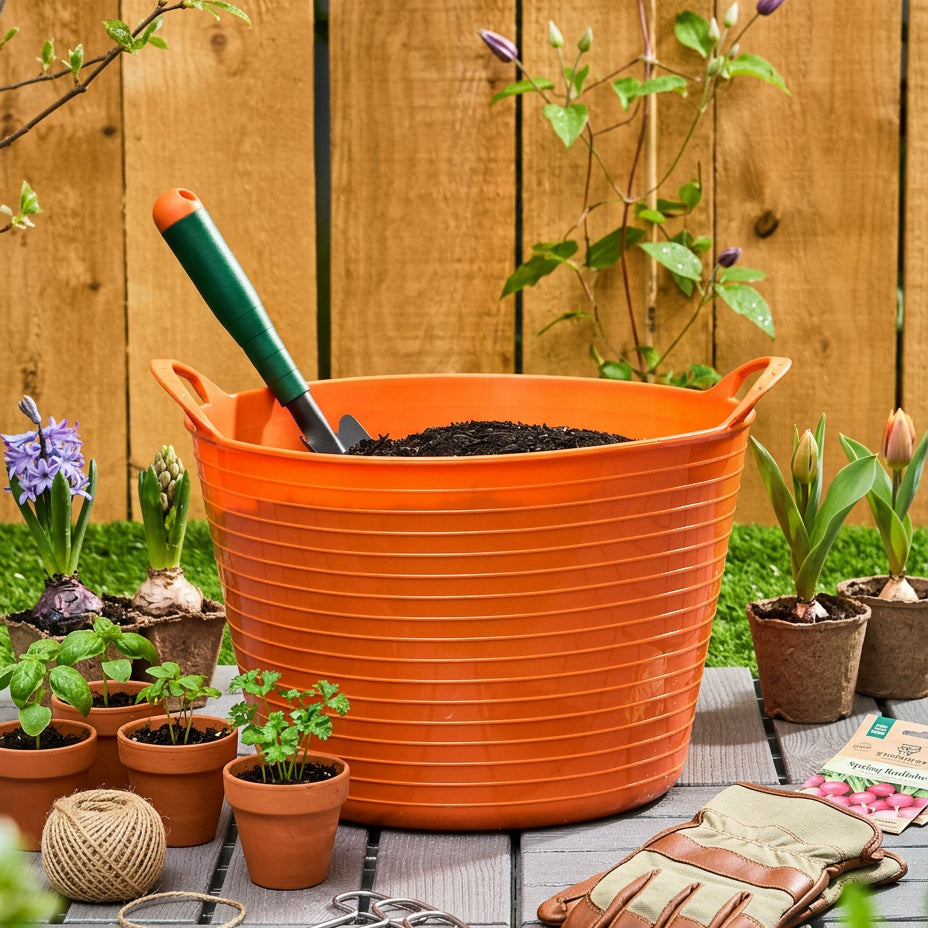 12l plant pot Lakeside Multi Purpose Flexible Garden Tub With Handles 12L