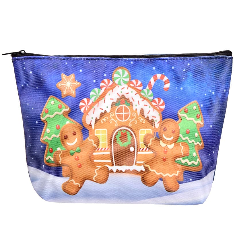 Christmas Zipper Pouch - Snowman or Gingerbread