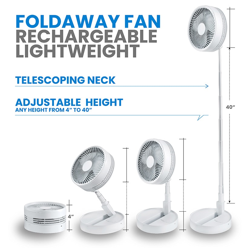 My Foldaway™ Rechargeable Fan - Compact and Portable Cooling Solution