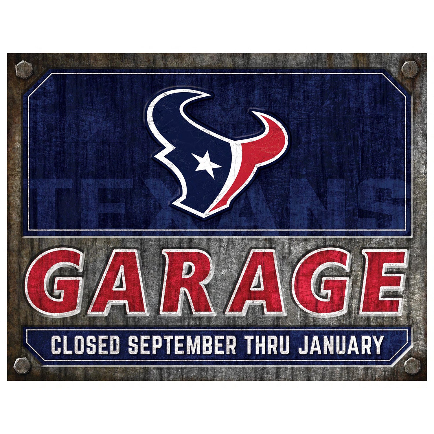 NFL Garage Metal Sign