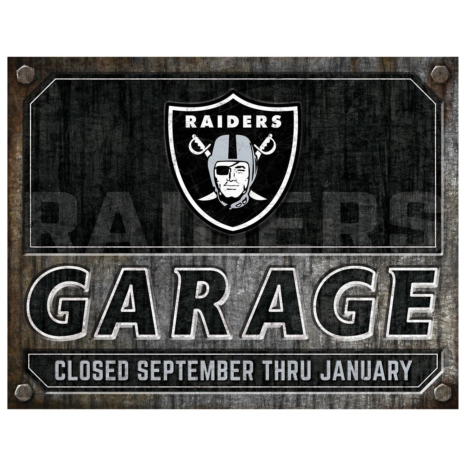 NFL Garage Metal Sign