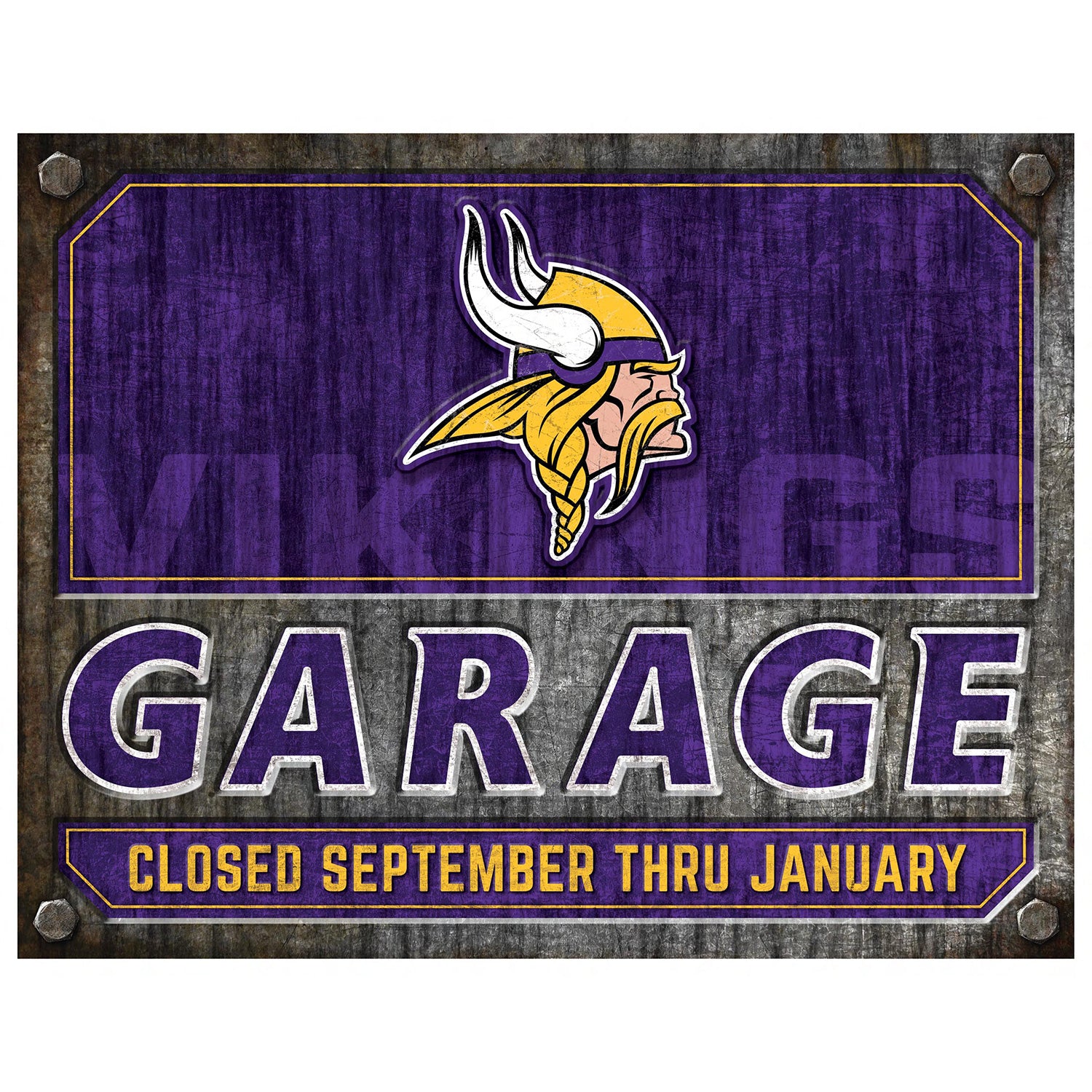 NFL Garage Metal Sign