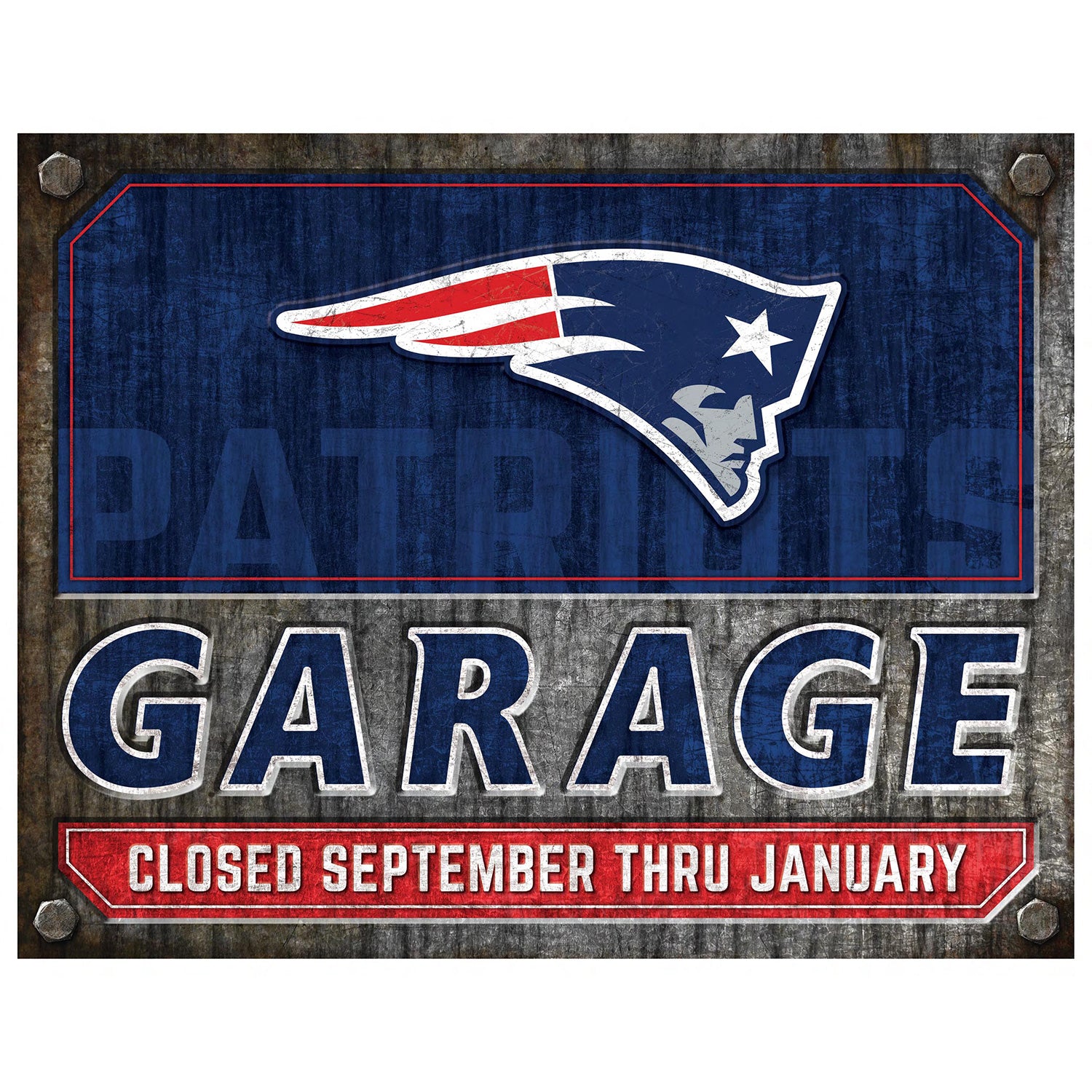 NFL Garage Metal Sign