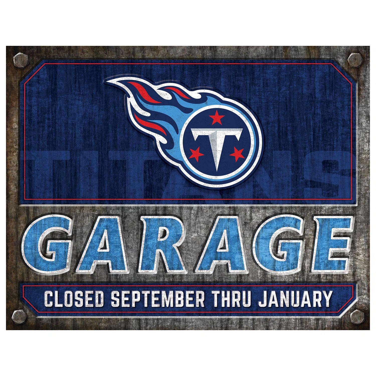 NFL Garage Metal Sign