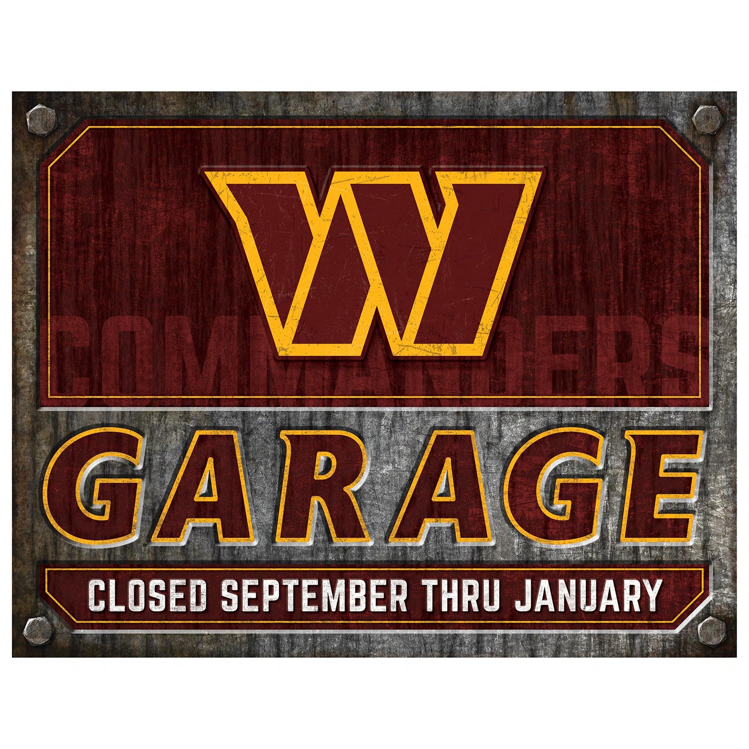 NFL Garage Metal Sign