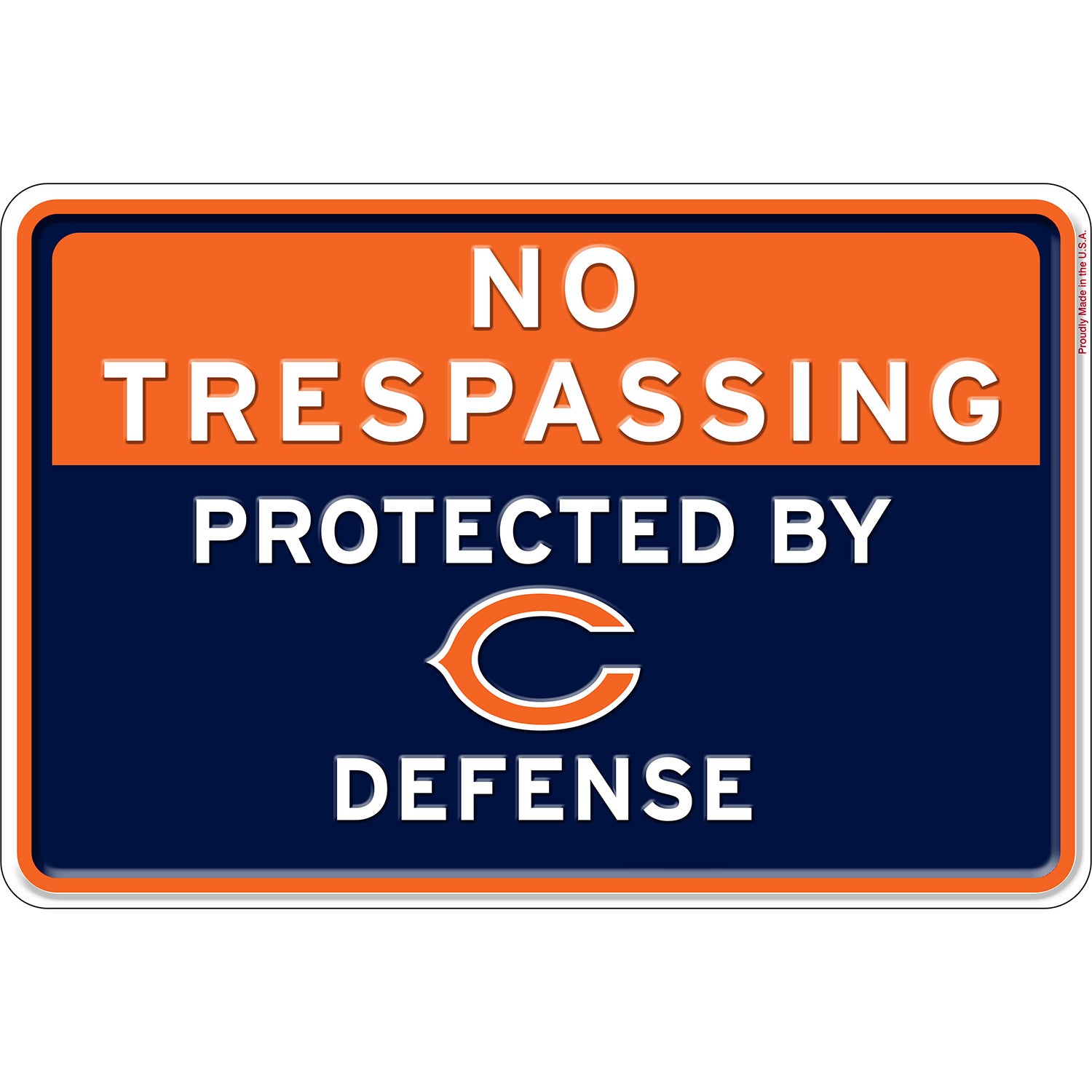 NFL No Trespassing Metal Sign