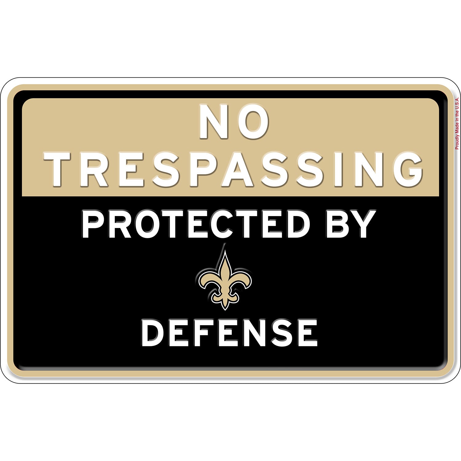 NFL No Trespassing Metal Sign