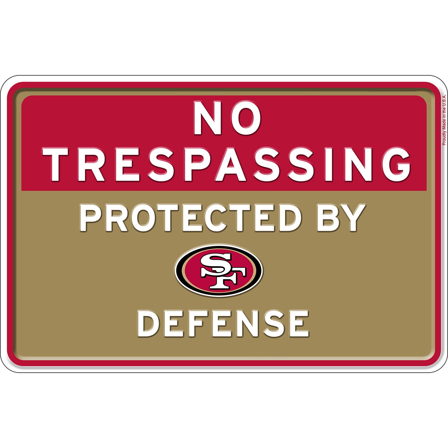 NFL No Trespassing Metal Sign