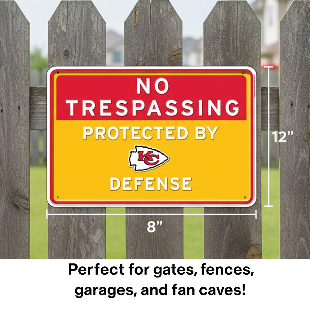 NFL No Trespassing Metal Sign