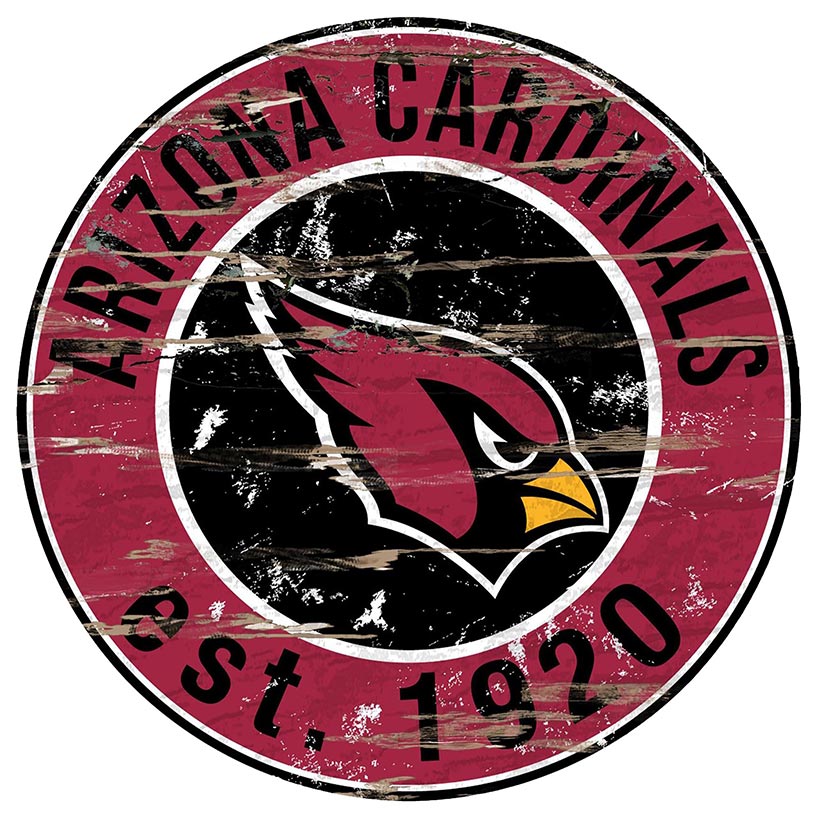 NFL Round Heritage Logo Sign 12"