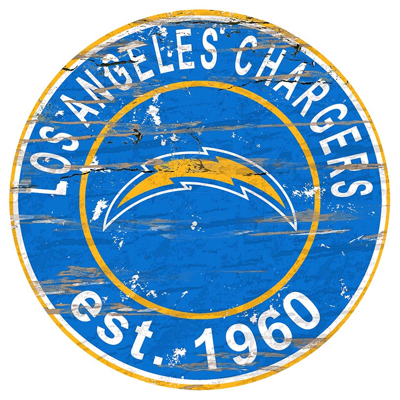 NFL Round Heritage Logo Sign 12"