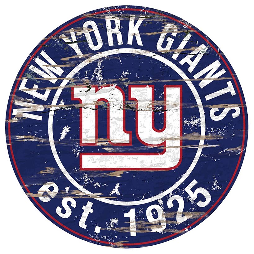NFL Round Heritage Logo Sign 12"