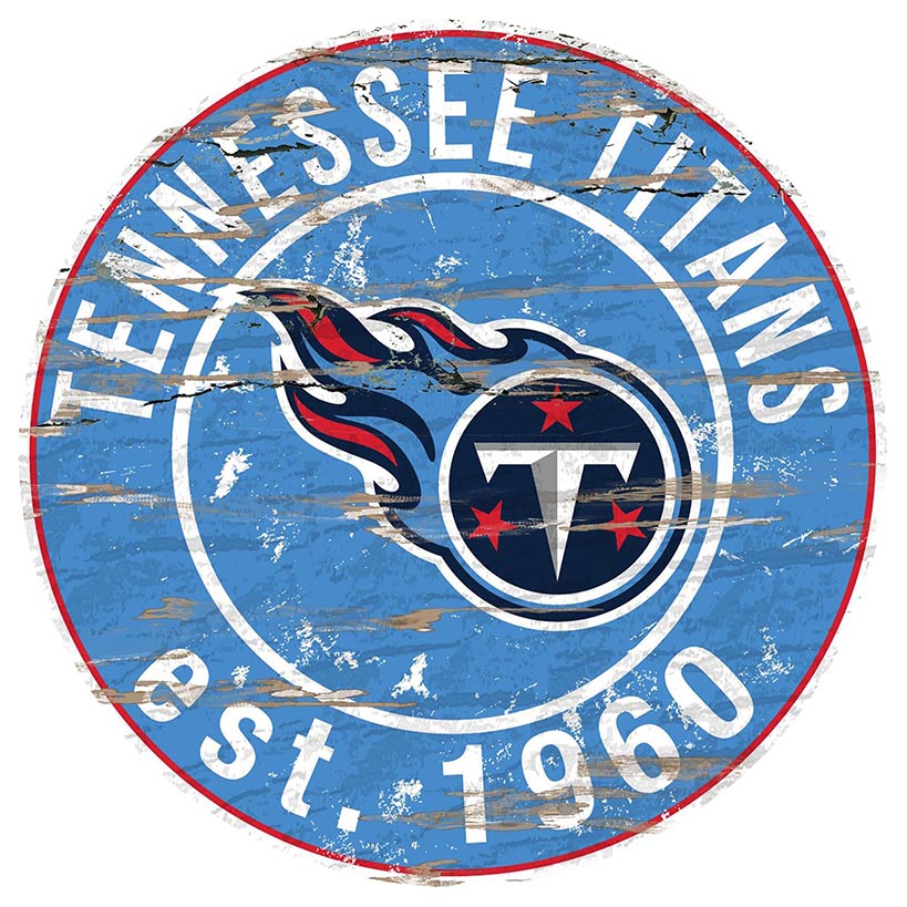 NFL Round Heritage Logo Sign 12"