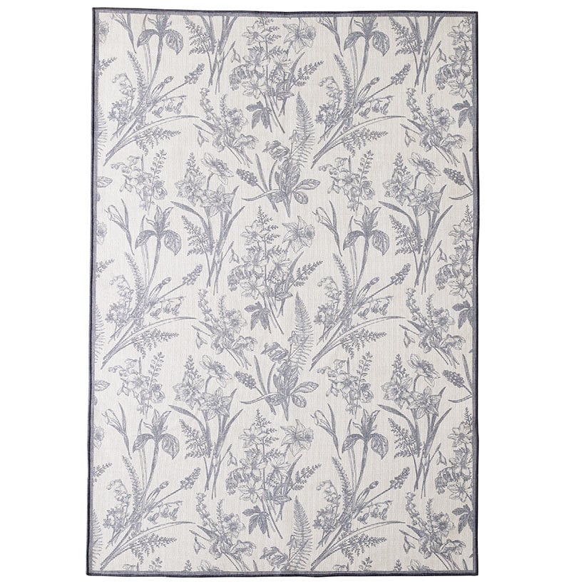 Natural Floral Machine Washable Runner