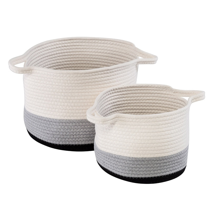 Nesting Cotton Rope Storage Basket Set