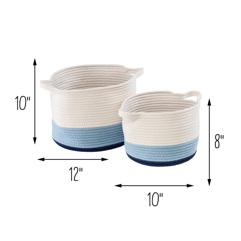 Nesting Cotton Rope Storage Basket Set