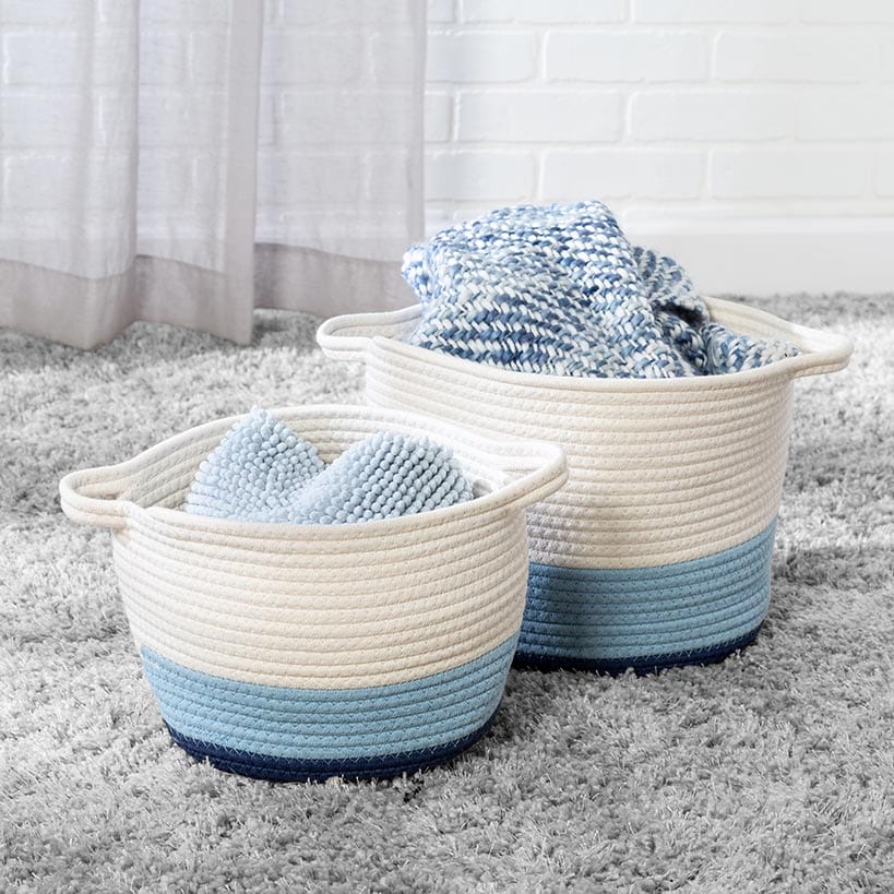 Nesting Cotton Rope Storage Basket Set
