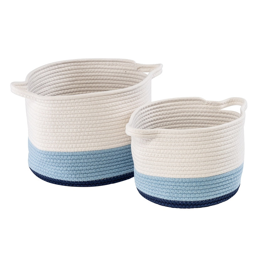 Nesting Cotton Rope Storage Basket Set