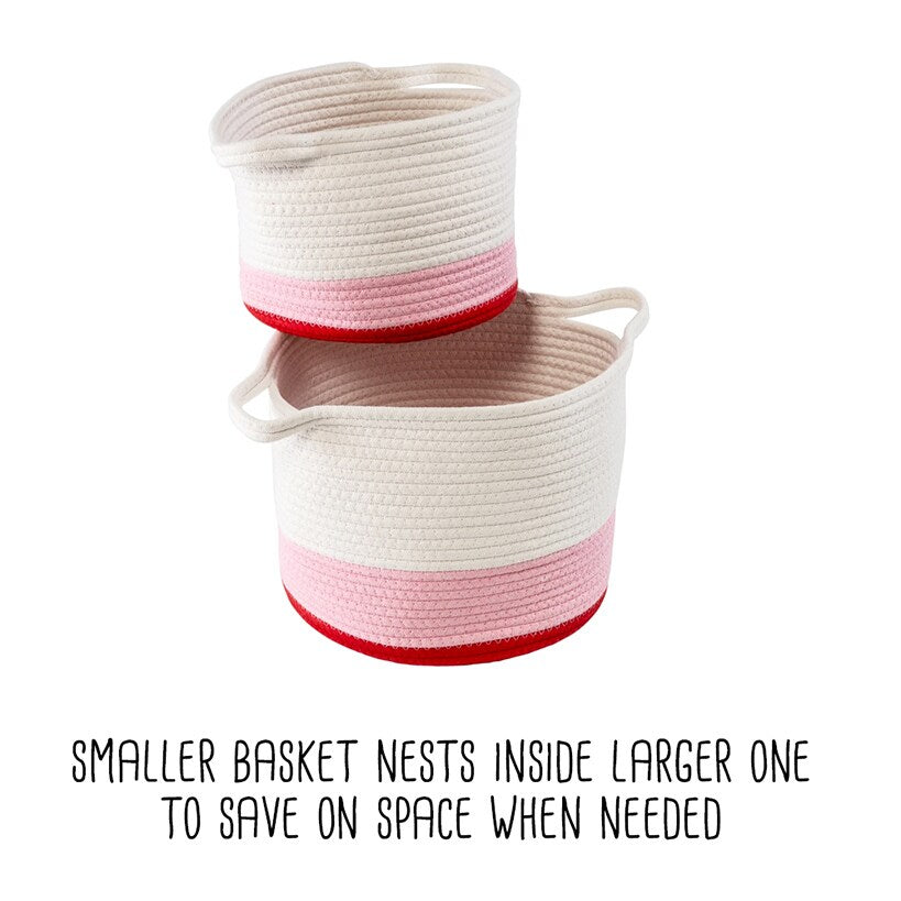 Nesting Cotton Rope Storage Basket Set