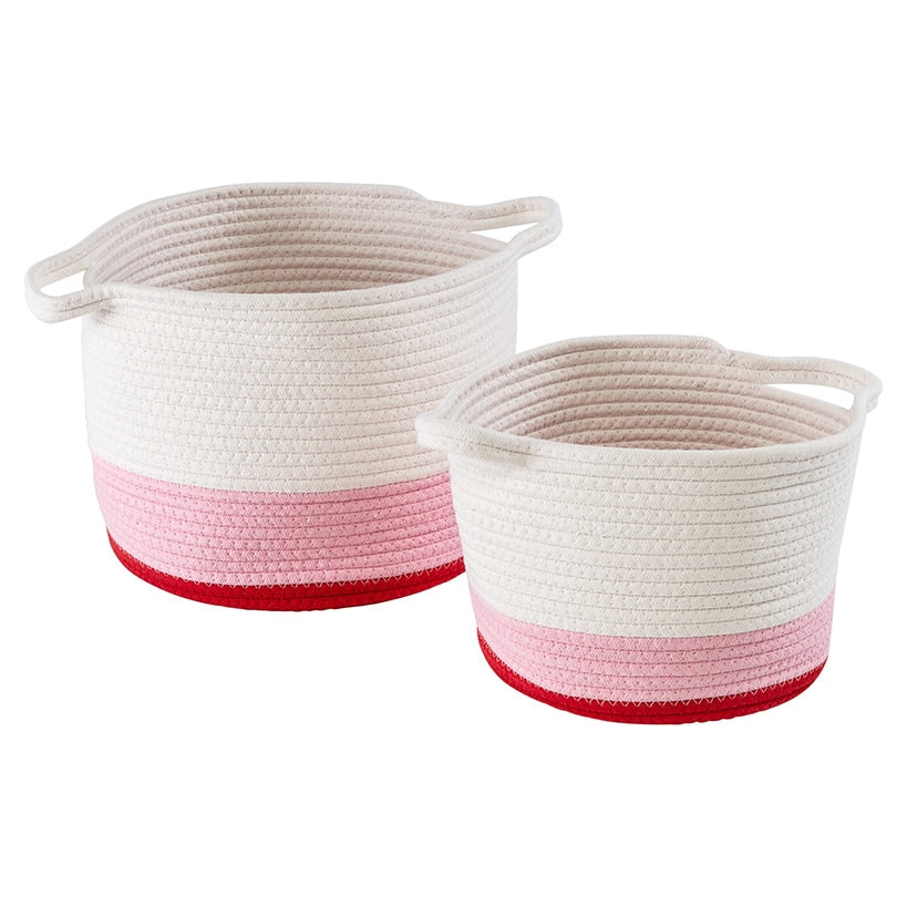 Nesting Cotton Rope Storage Basket Set